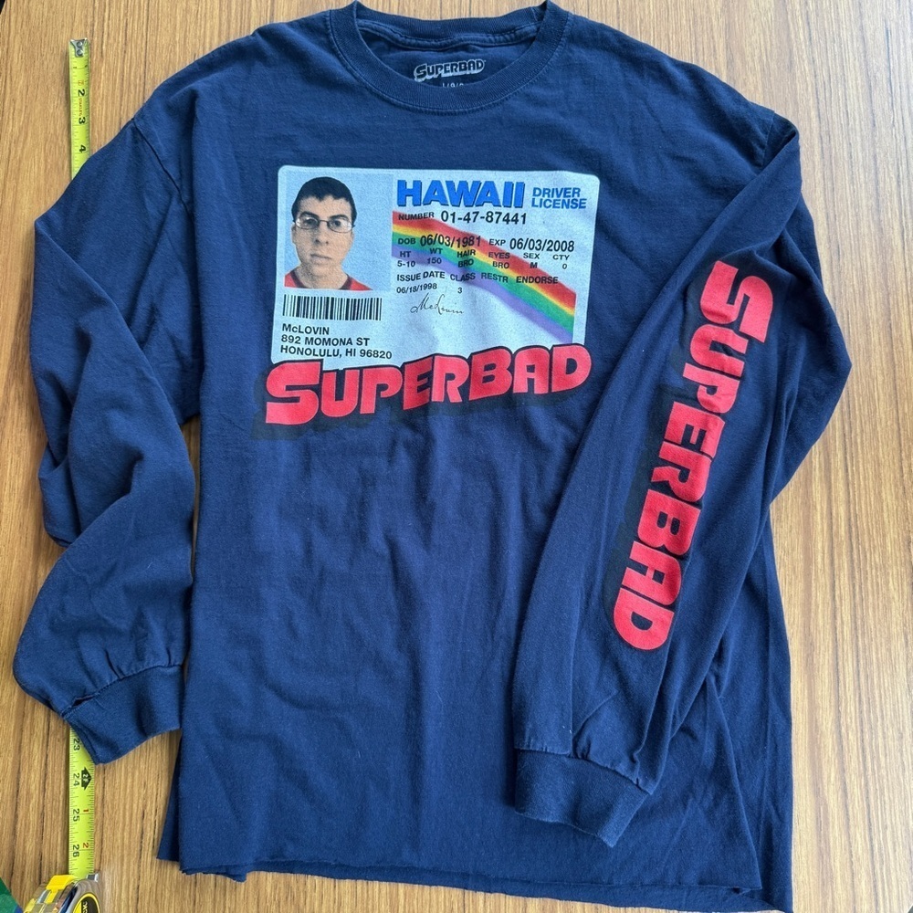 Superbad McLovin Long Sleeve Tee | Size L